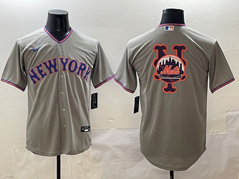 Men New York Mets Blank Grey Second generation 2025 Nike MLB Jersey style 8